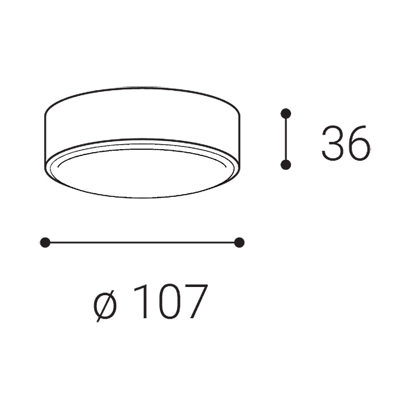 Aufbaustrahler LED weiß Linse Ø10,7cm IP65