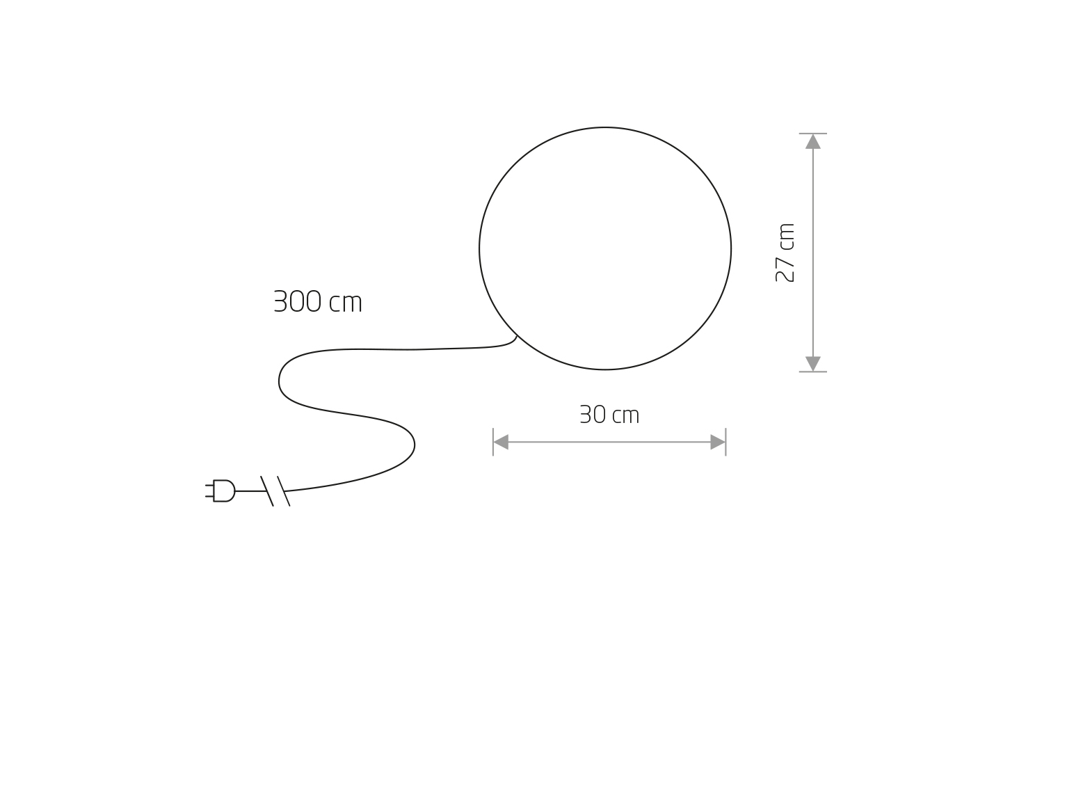 Kugelleuchte Ø30cm IP65 1xE27