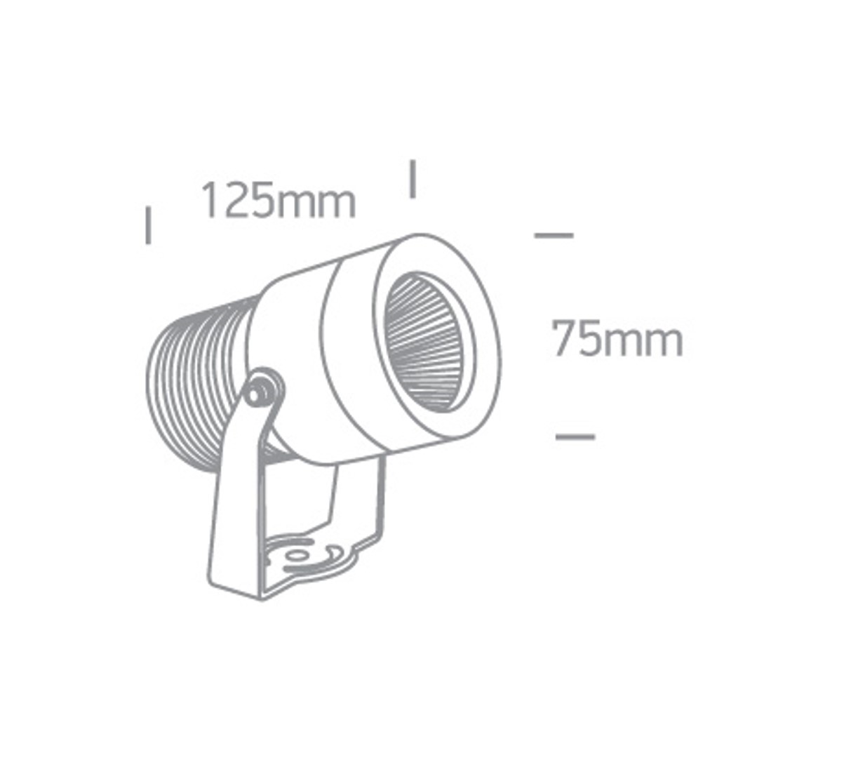 Steckstrahler LED Anthrazit IP65 10W