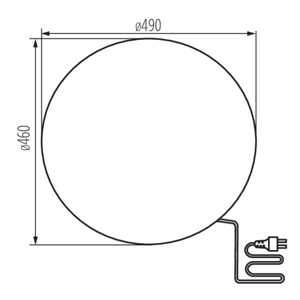 Kugelleuchte Granitoptik Ø49cm IP65