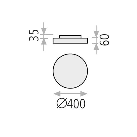 LED Deckenleuchte dir/ind. Ø40 schwarz