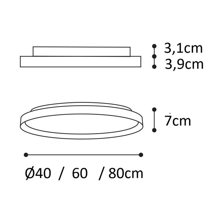 LED Deckenleuchte direkt/indirekt CCT schwarz/gold