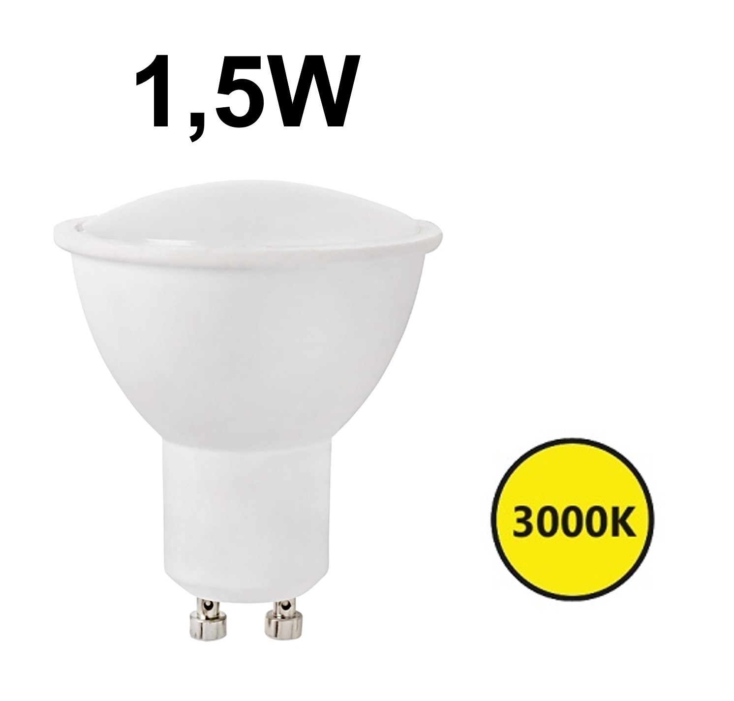 LED GU10 1,5W 140lm 3000K 110°