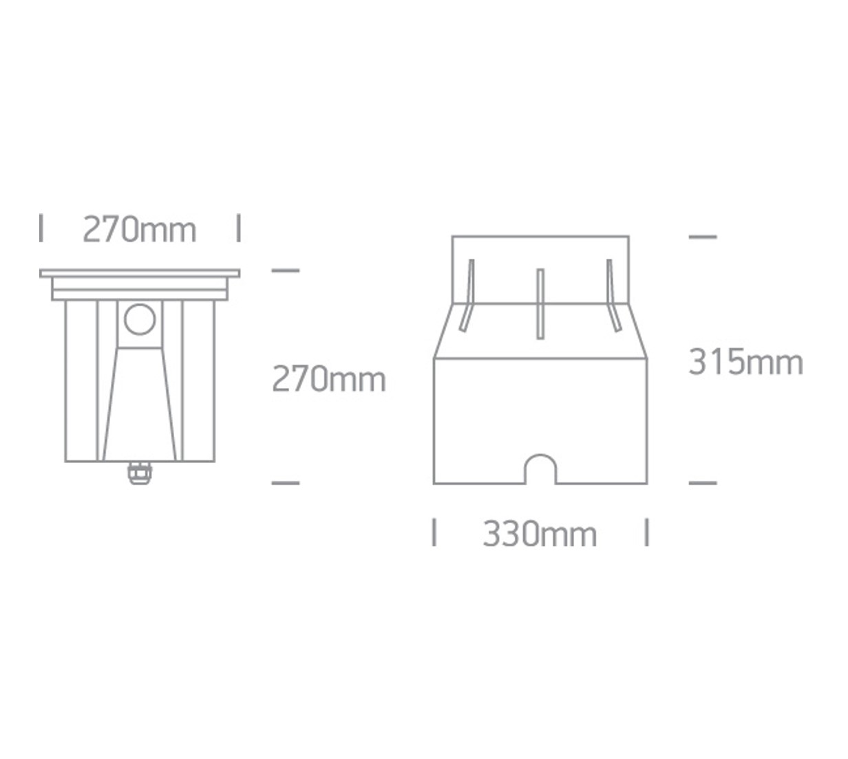 Bodeneinbaustrahler LED Ø270mm