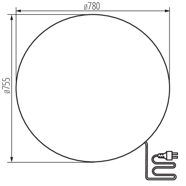 Kugelleuchte Granitoptik Ø78cm IP65