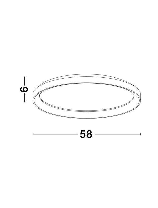 LED Deckenleuchte Ø58 DIMM weiß