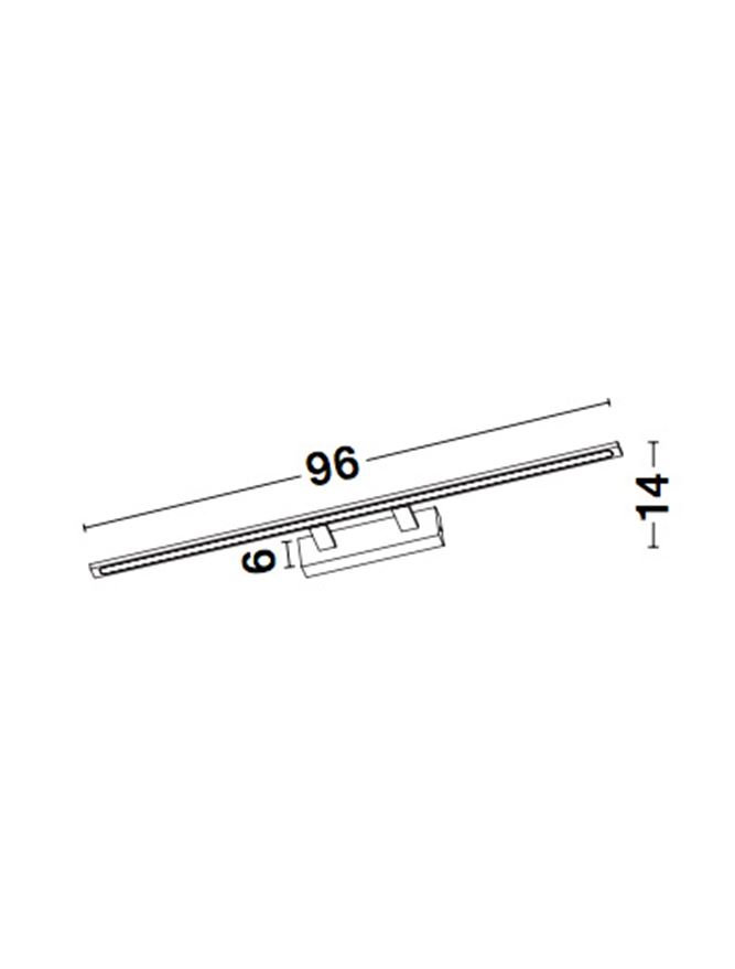 LED Spiegelleuchte weiß 96cm 3000K