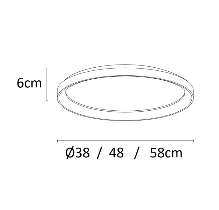 LED Deckenleuchte weiß Ringform