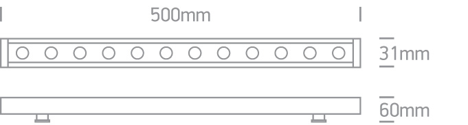 Wallwasher LED 12W 4000K