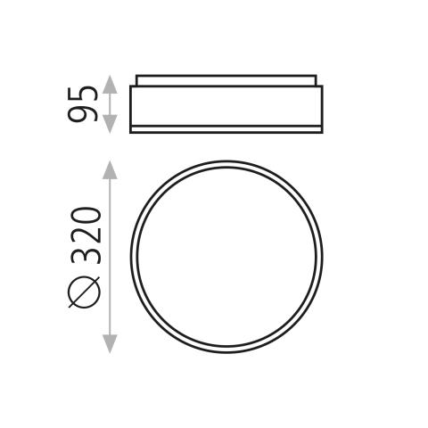 LED Deckenleuchte dir/ind. Ø32 weiß CCT