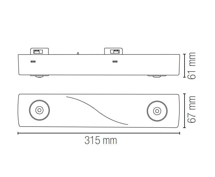 3PH Notlicht 3W 2h weiß