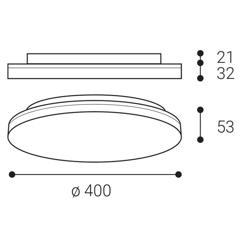 LED Deckenleuchte Ø40 IP54 weiß CCT