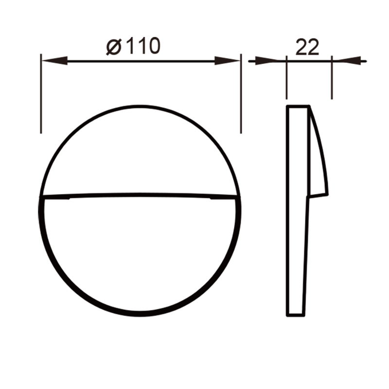 Applique LED Ø10,5cm Corten