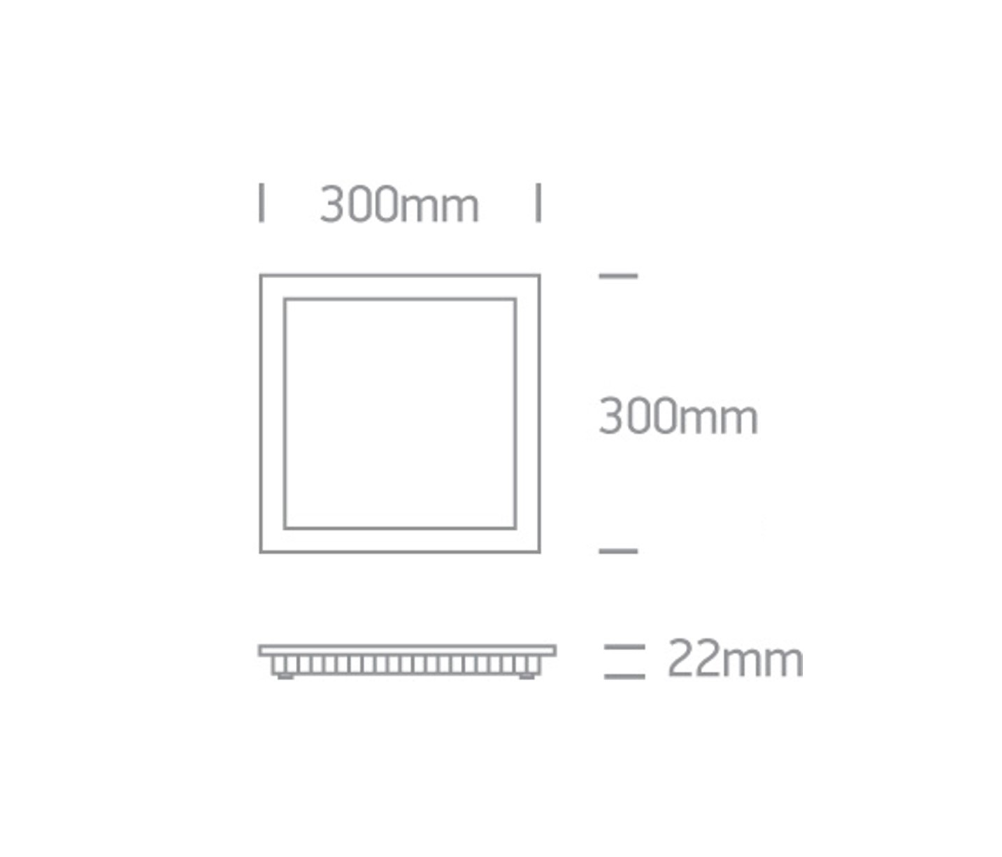 LED Einbau 22W CCT 300x300mm weiß