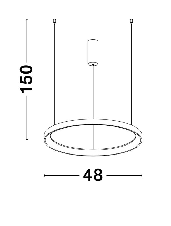 LED Hängeleuchte weiß Ø48cm dimmbar