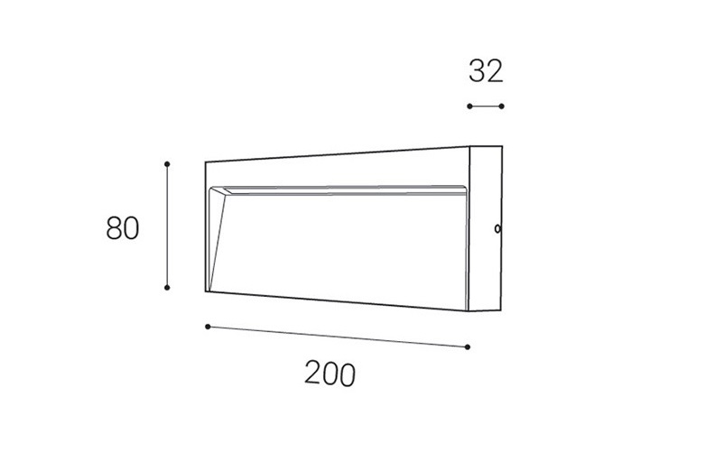 LED Wandleuchte IP54 anthrazit 20cm