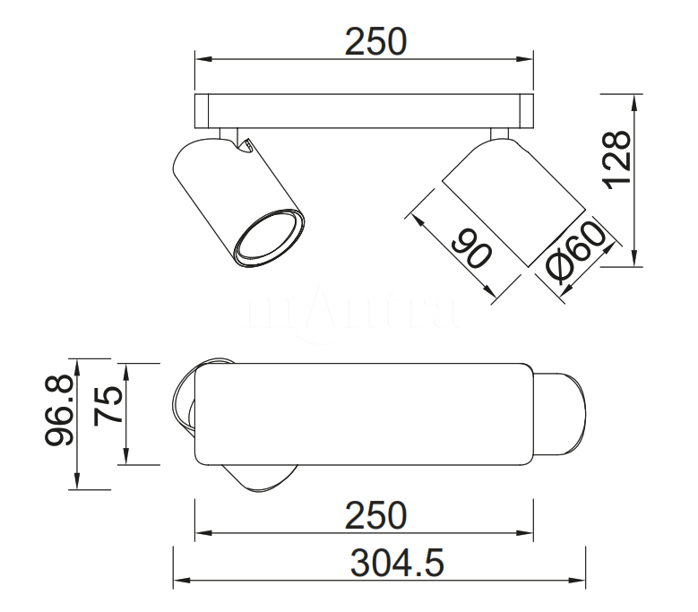 Strahler weiß 2xGU10