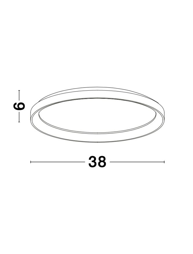 LED Deckenleuchte Ø38 DIMM schwarz