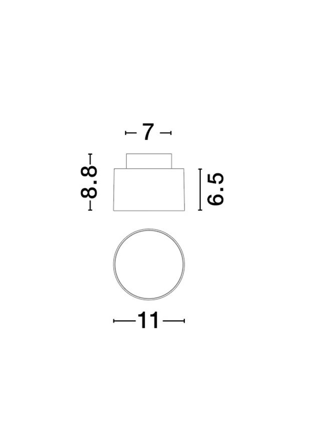 Aufbaustrahler LED Ø110mm Weiß