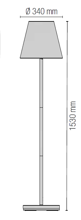 Stehleuchte E27 Outdoor 153cm