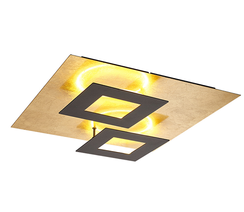 LED Leuchte schwarz/gold 50x50