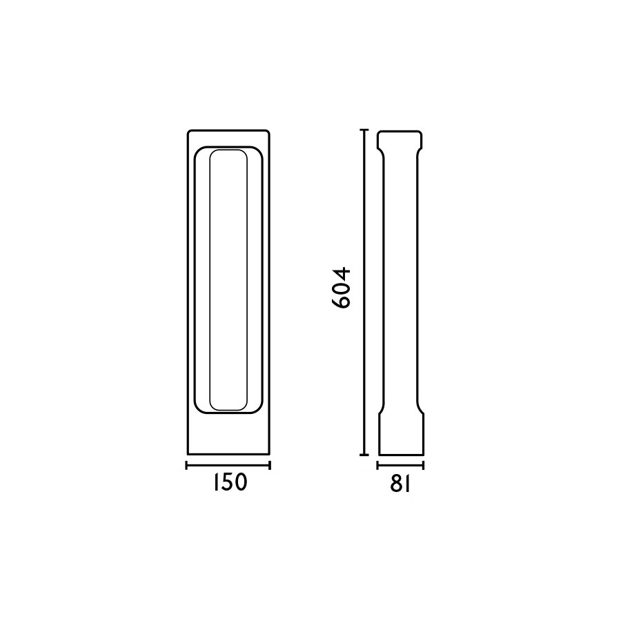 LED Pollerleuchte Beton 60cm