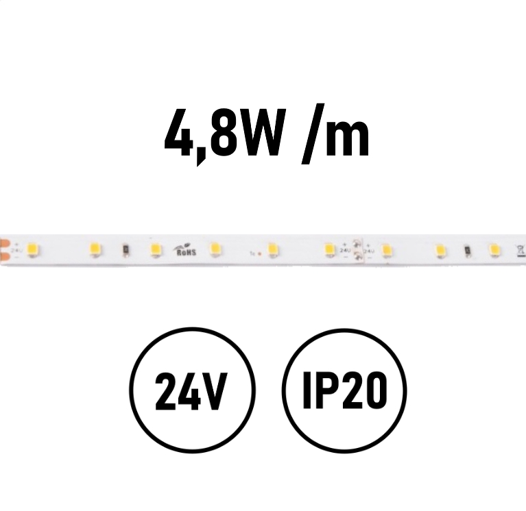 LED Streifen 4,8W IP20 24V 