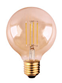 LED E27 G95 Globe Vintage amber 6,5W 2200K