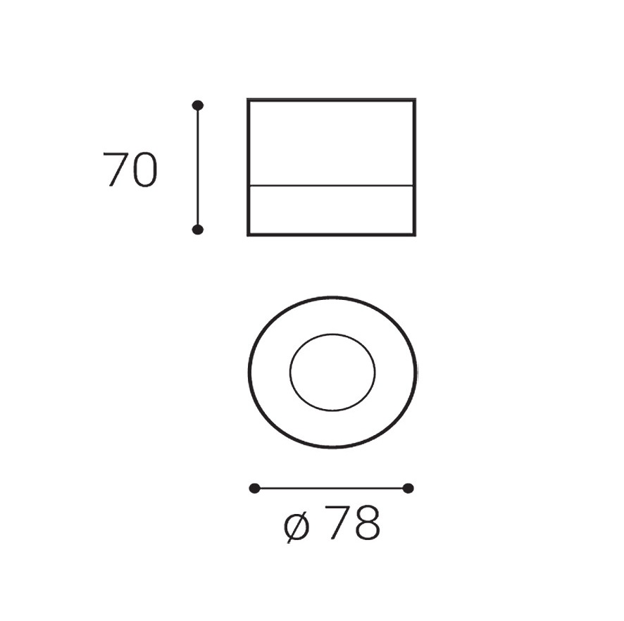 LED Aufbauleuchte Ø7,8cm 8W 3000K schwarz