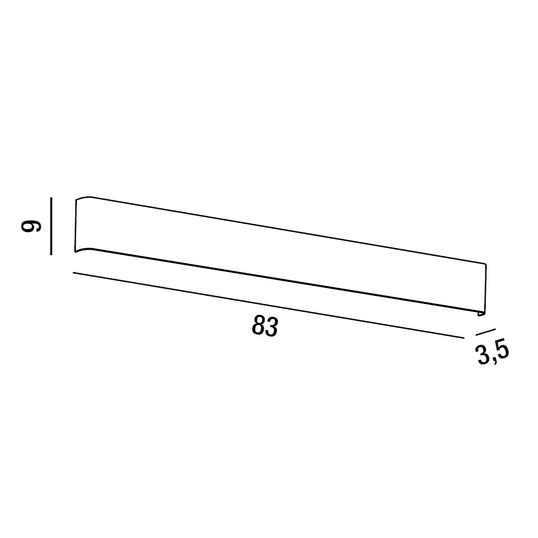 LED Wandleuchte weiß 83cm 30W 3000K