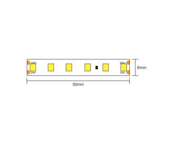 Striscia LED 9,6W 3000K IP65 24V