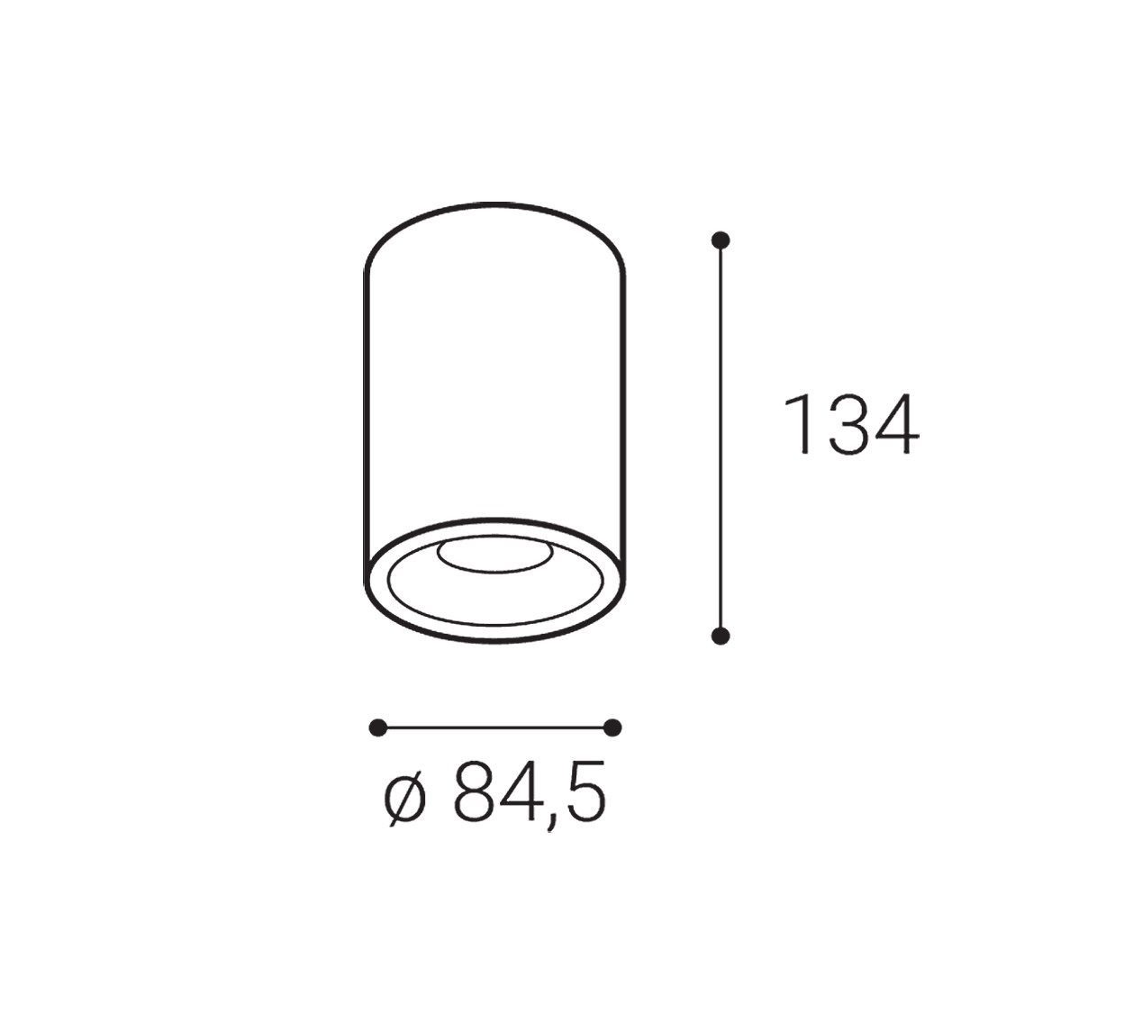 LED Aufbauleuchte 9W 3000K schwarz