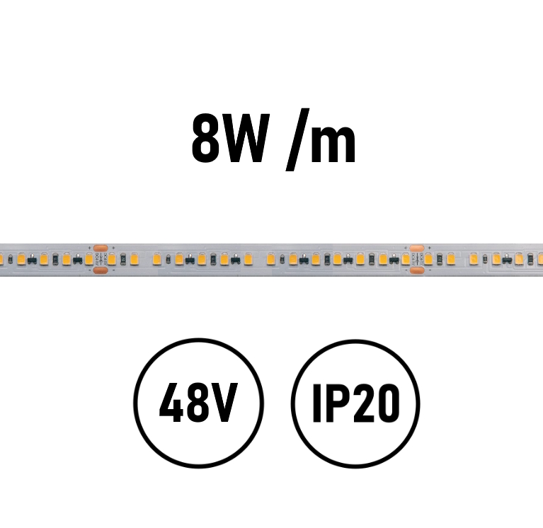 LED Streifen 8W IP20 48V