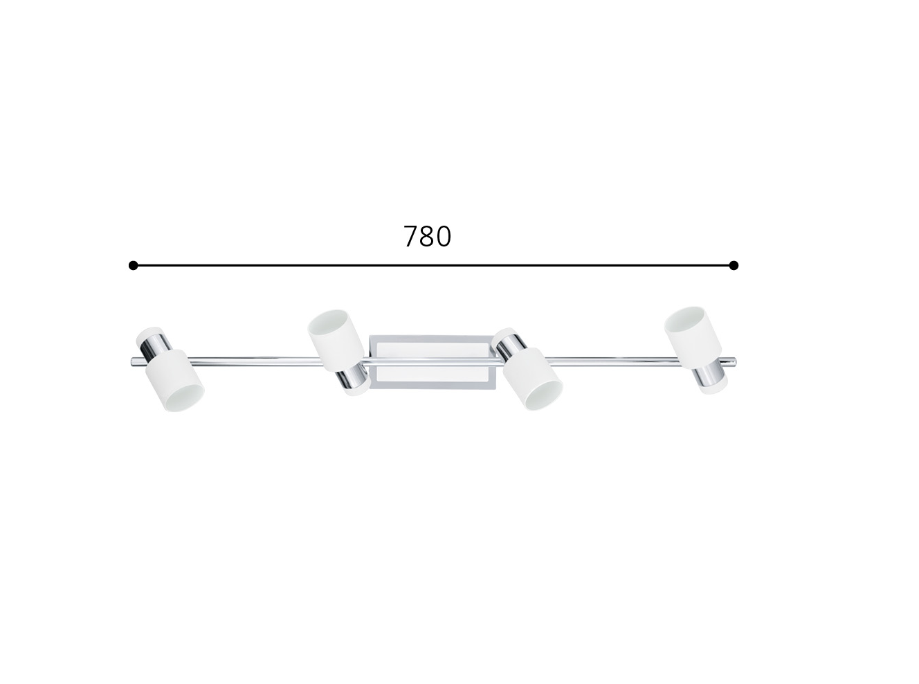 Strahler Chrom/weiß 4xGU10