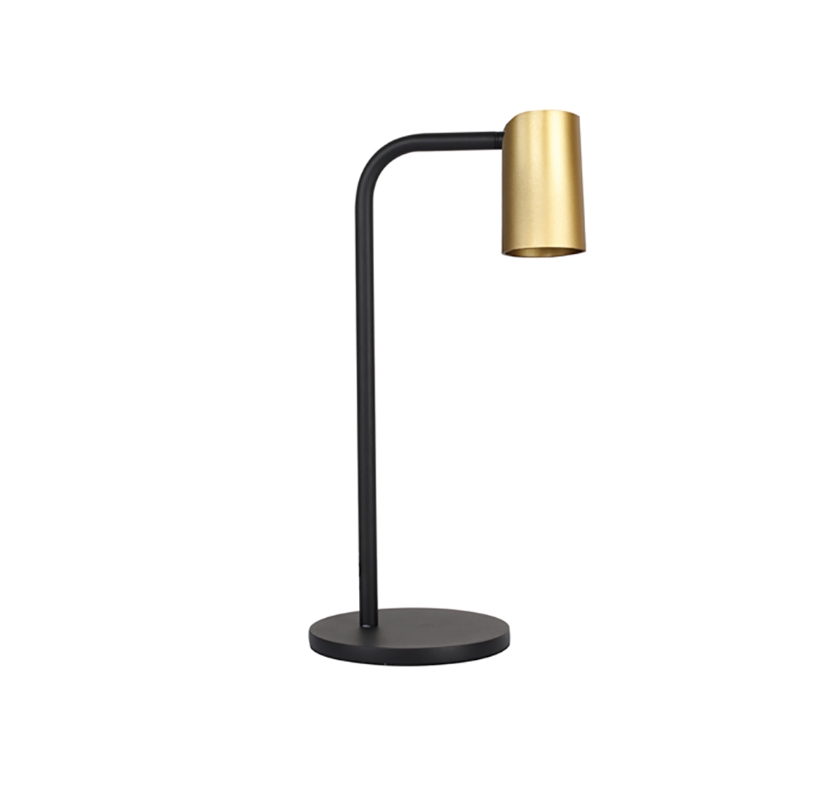 Tischleuchte schwarz/gold 35cm GU10
