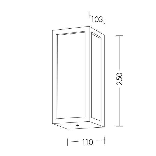 Wandleuchte IP54 anthrazit/opal 1xE27