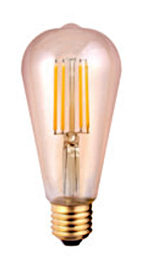 LED E27 ST64 Vintage amber 6,5W 2200K