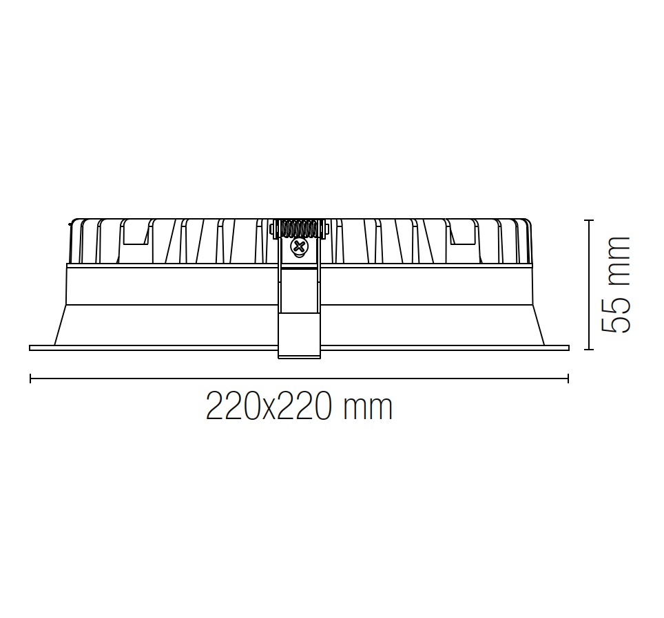 LED incasso 30W 22x22cm