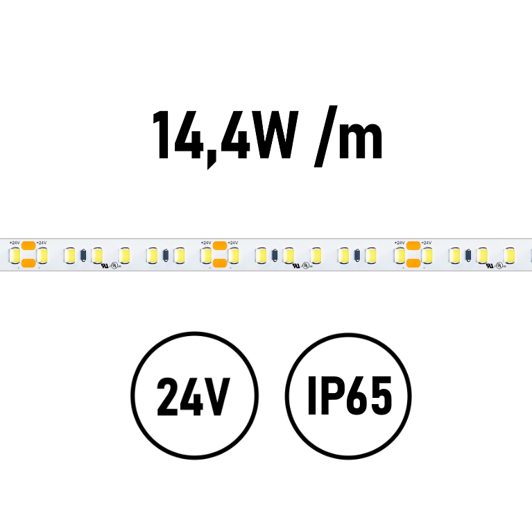 Striscia LED 14,4W IP65 24V