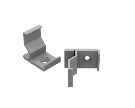 Montageclip Eckprofil Grau