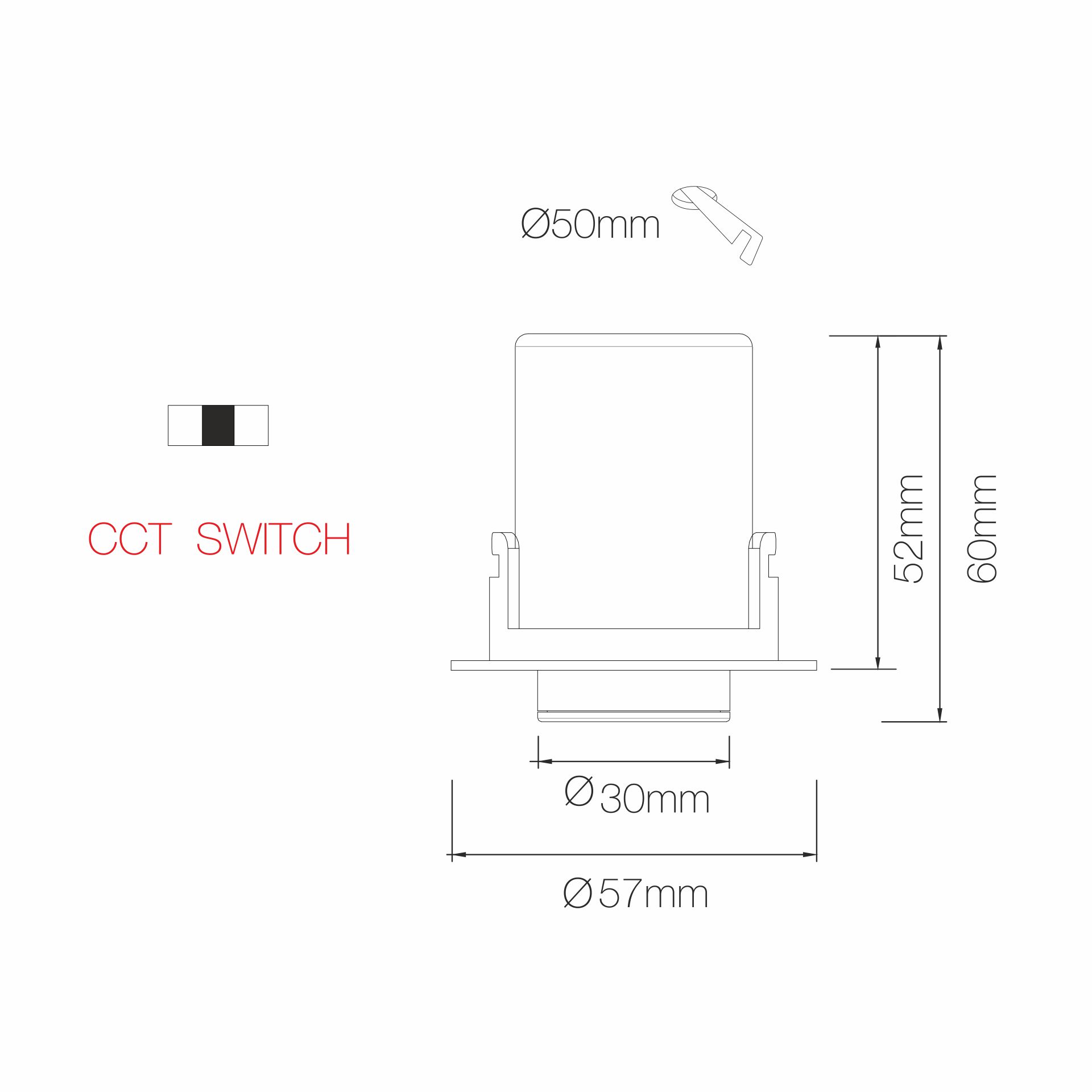 LED Einbau Mini ausziehbar 4W weiß