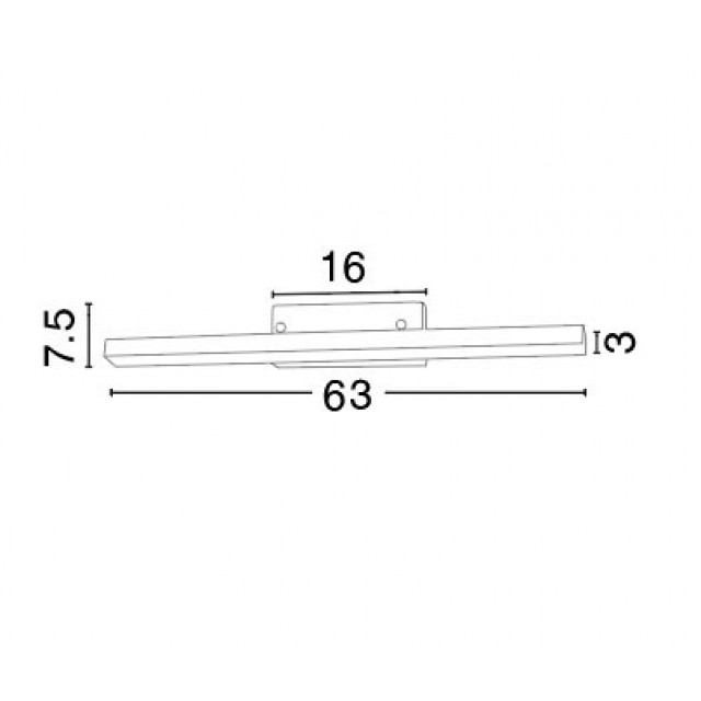 LED Spiegelleuchte chrom 63cm