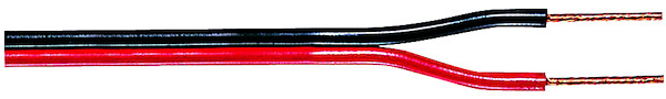 Litze 2x1,0mm² schwarz/rot /meter