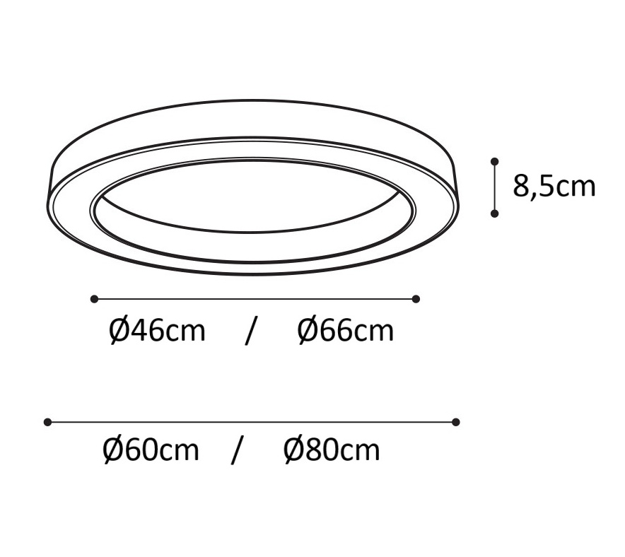 LED Deckenleuchte Ring weiß CCT