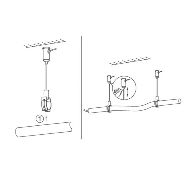 Seilabhängung Neonflex 360°