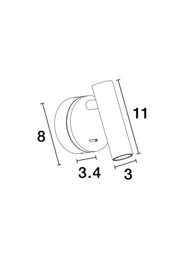 LED Leseleuchte schwenkbar gold 3W