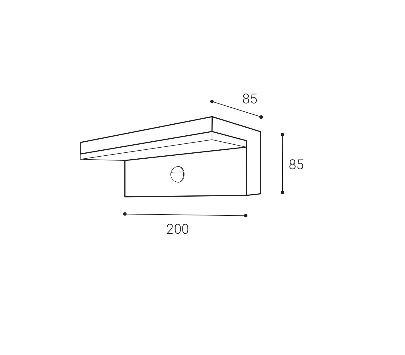 Applique LED IP54 con sensore di movimento antracite