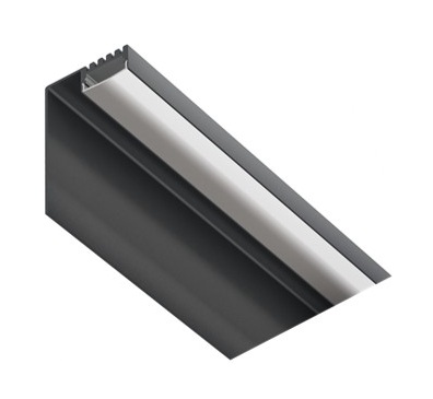 Wandprofil mit Blende Schwarz