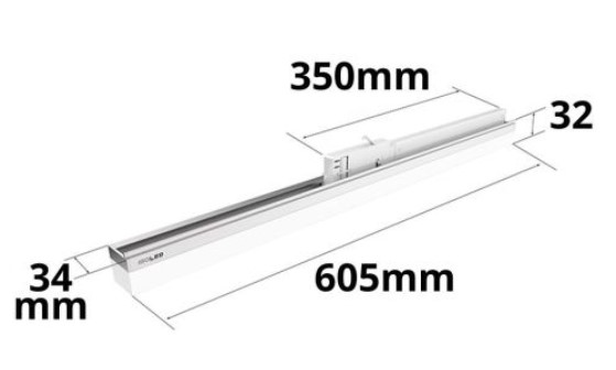 LED Linearleuchte 3PH 60cm 20W 4000K weiß