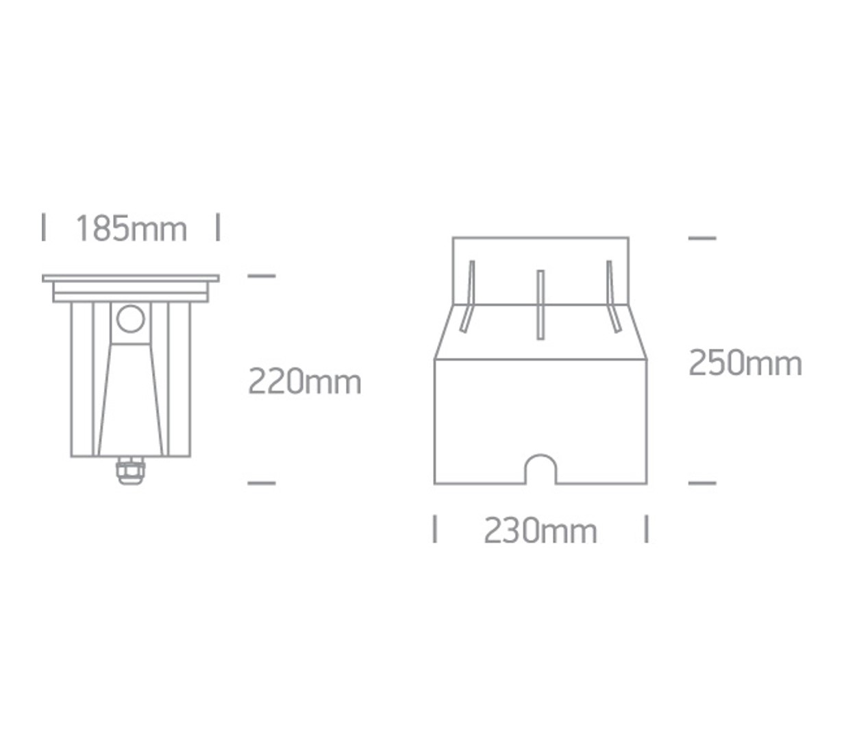 Bodeneinbaustrahler LED Ø185mm